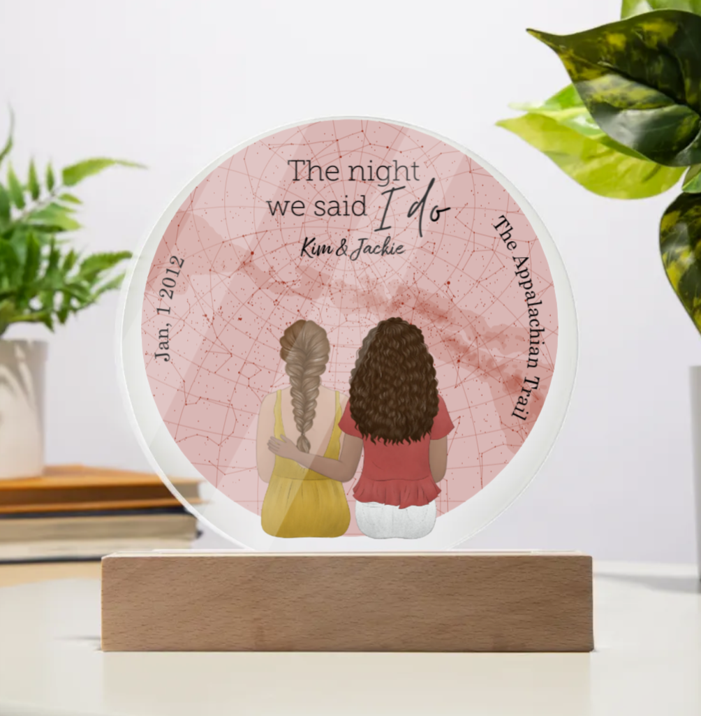 Personalized Romantic Star Map Acrylic Display