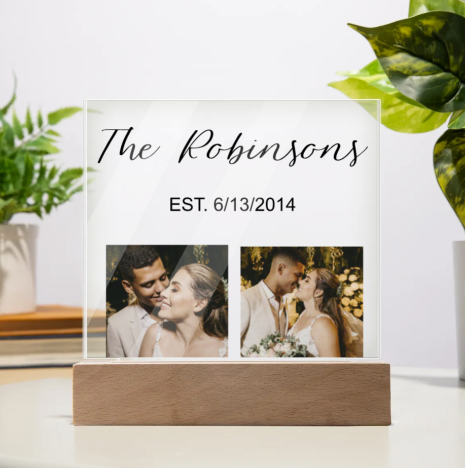 Personalized Last Name Gift Acrylic Plaque