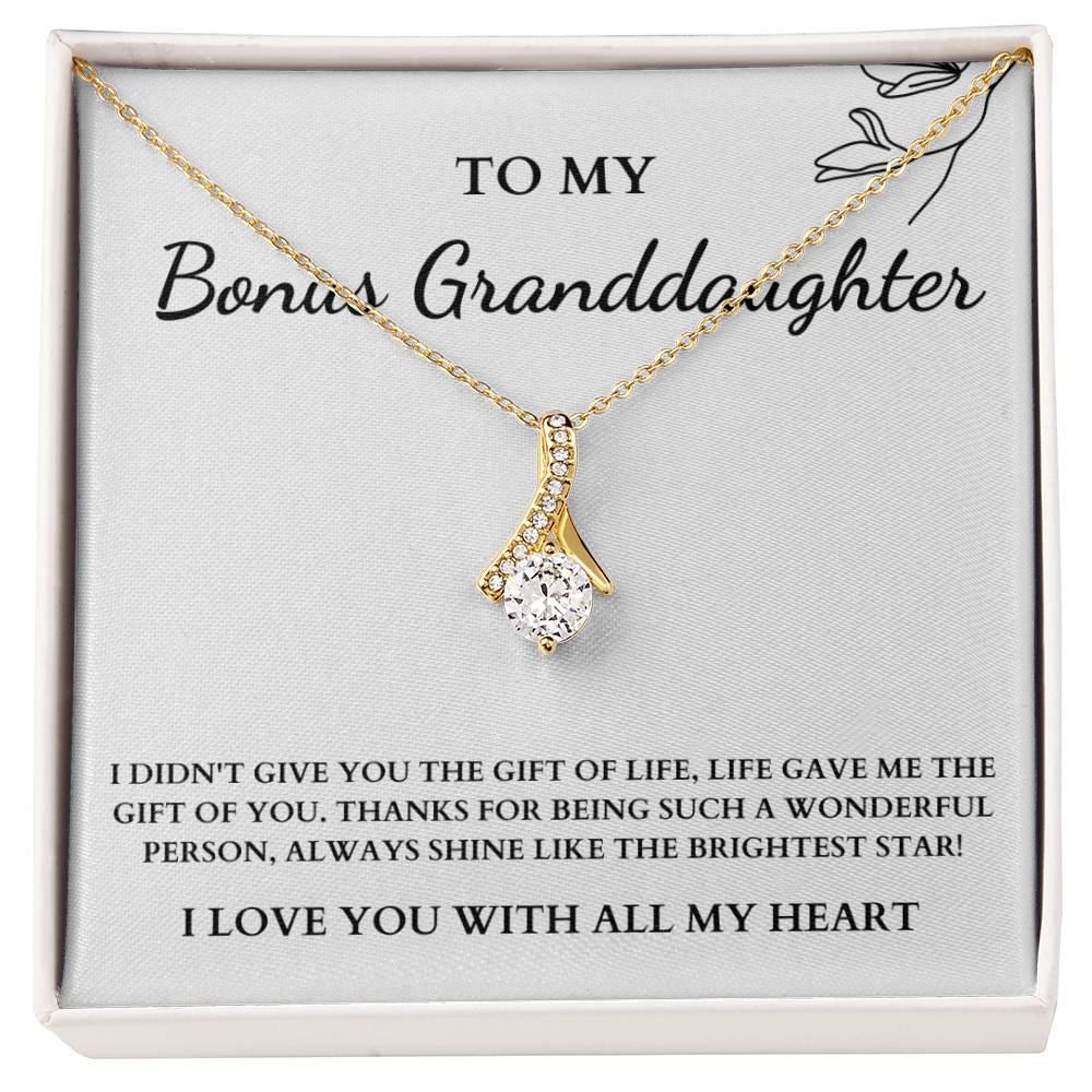 To My Bonus Granddaughter | Shine Like A Star | Necklace