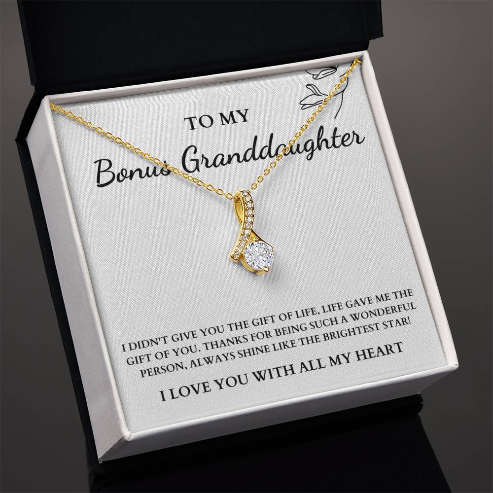 To My Bonus Granddaughter | Shine Like A Star | Necklace