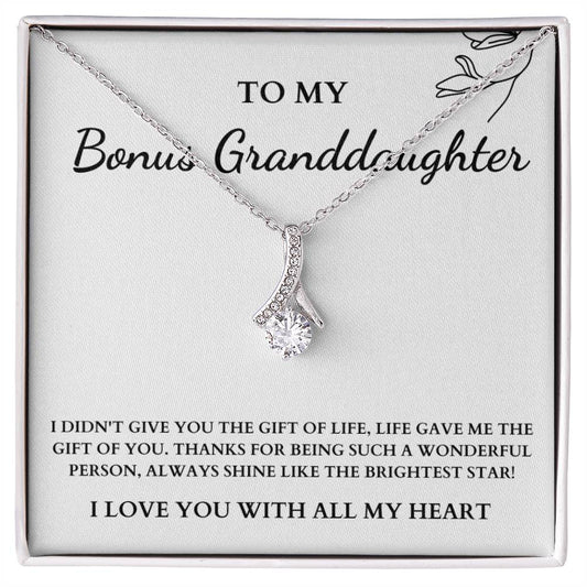 To My Bonus Granddaughter | Shine Like A Star | Necklace