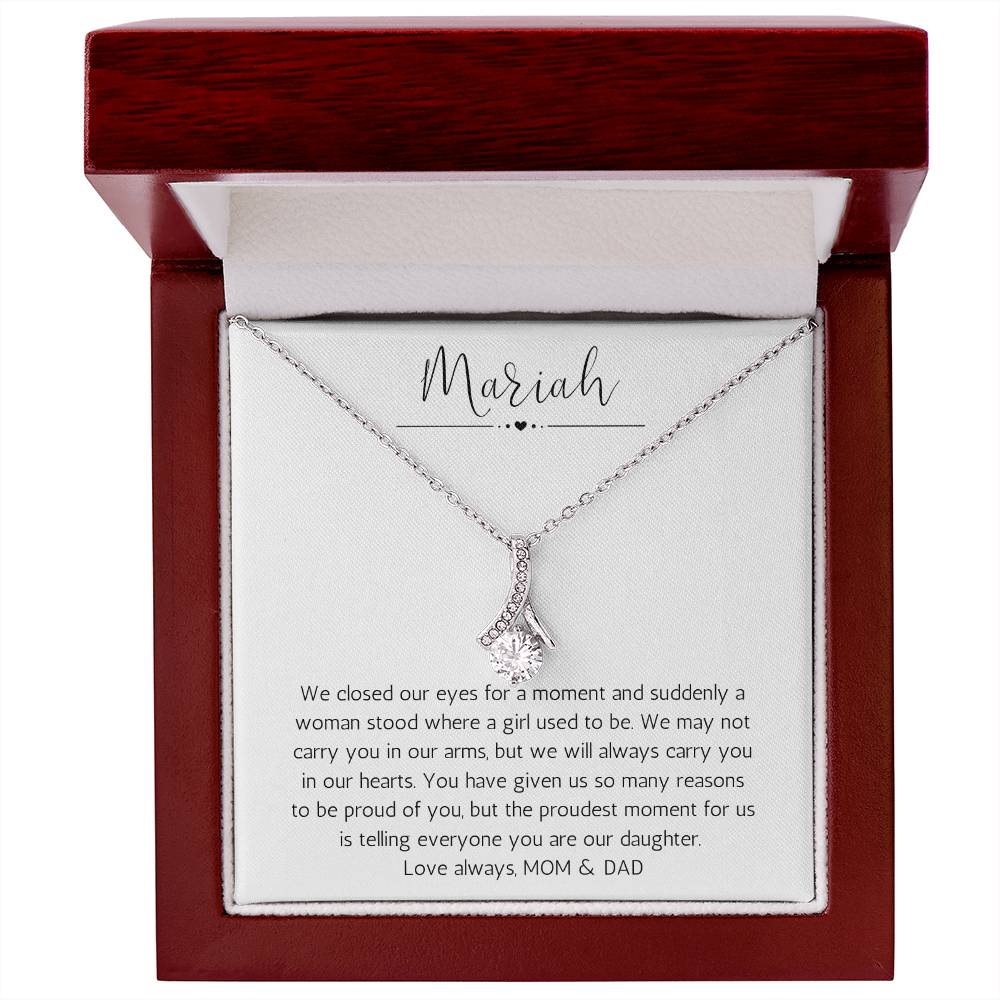 Personalized Necklace For Daughter | We Are So Proud