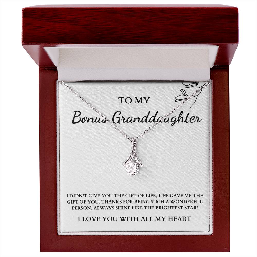 To My Bonus Granddaughter | Shine Like A Star | Necklace