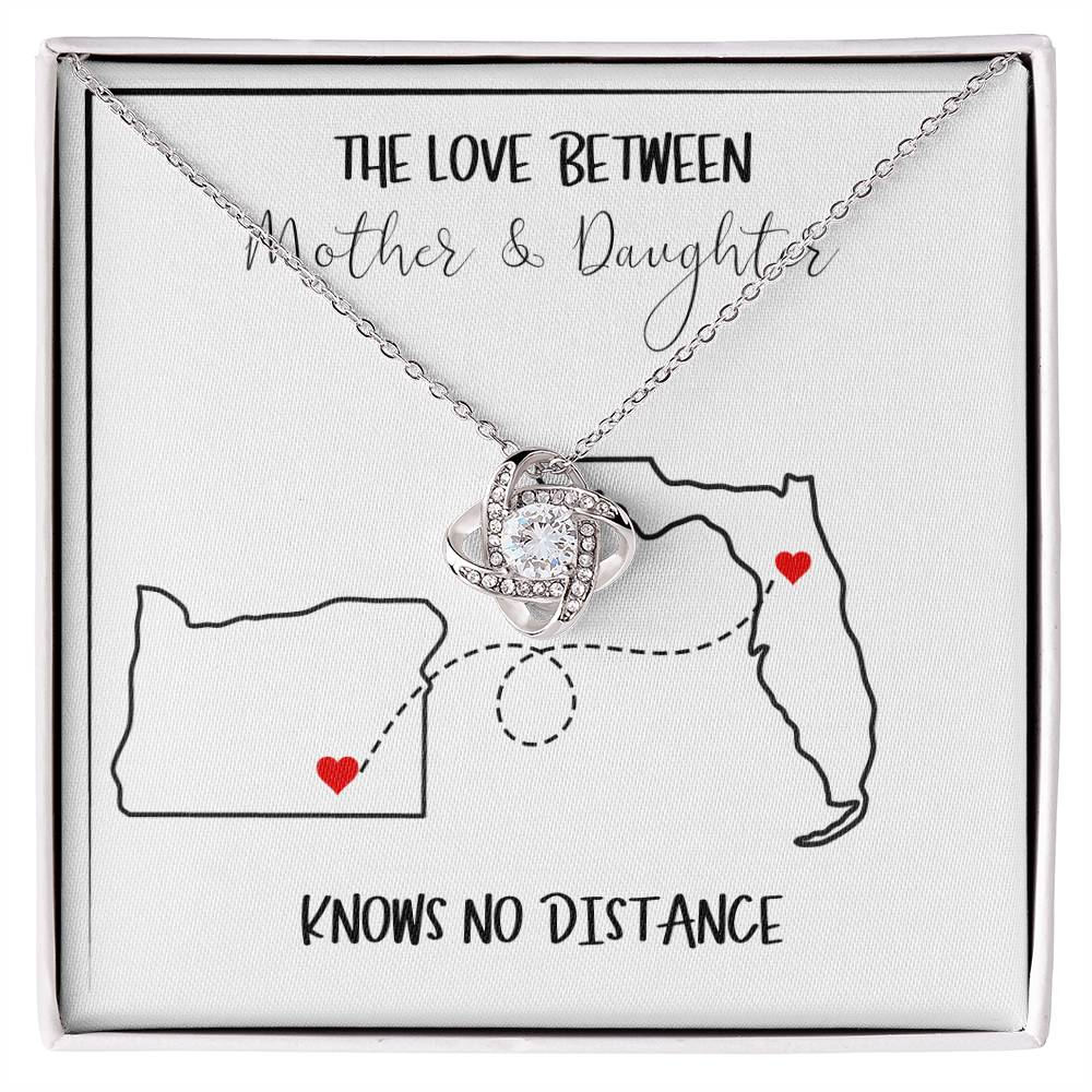 Mother & Daughter | Love Knows No Distance | Love Knot Necklace