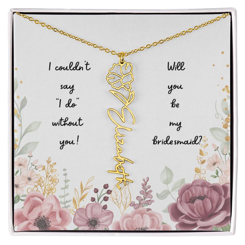 Will You Be My Bridesmaid | Personalized Birth Flower Necklace