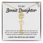 To My Bonus Daughter | Shine Like the Brightest Star | Birth Flower Necklace