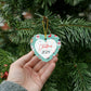 Merry Christmas 2024 Heart Ornament