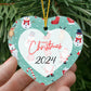 Merry Christmas 2024 Heart Ornament