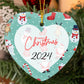 Merry Christmas 2024 Heart Ornament