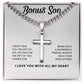 To My Bonus Son | Hold Your Head Up High | Cross Chain