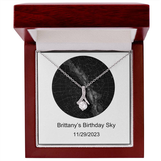 Personalized Birthday Star Map Necklace