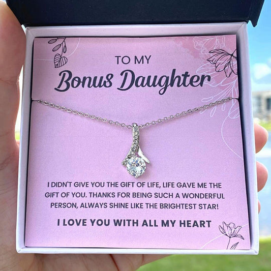 To My Bonus Daughter | Shine Like The Brightest Star | Necklace