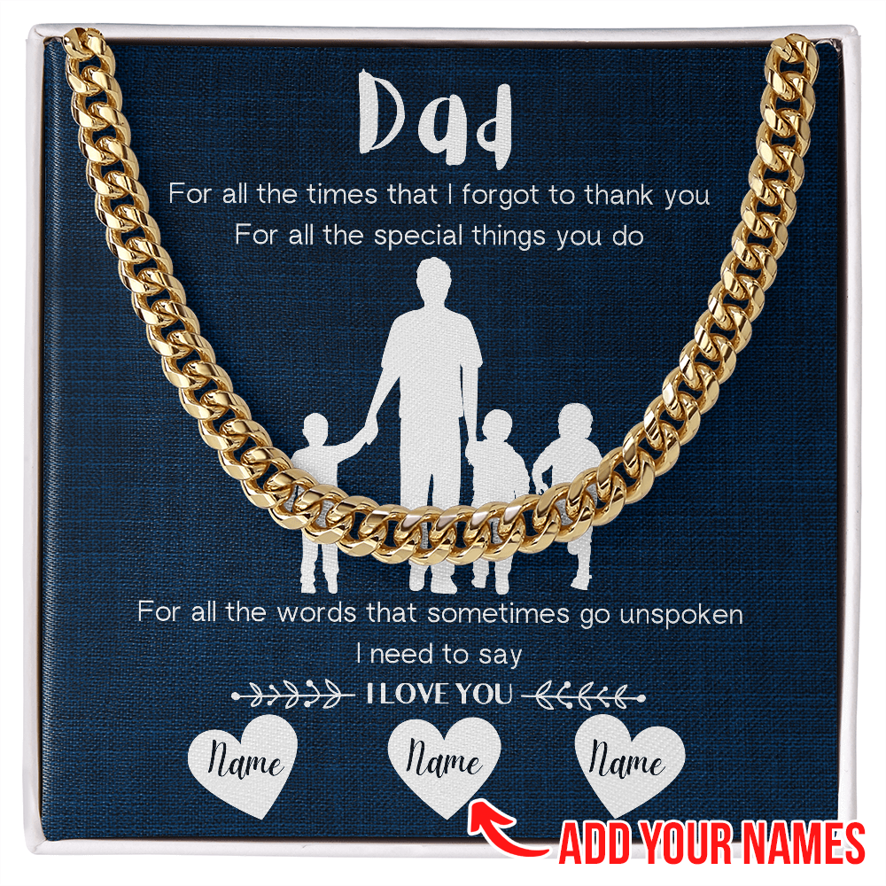 To My Dad | I Love You - Personalize it Now | Necklace
