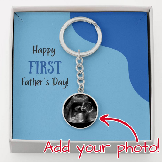 Personalized Happy First Father's Day Keychain