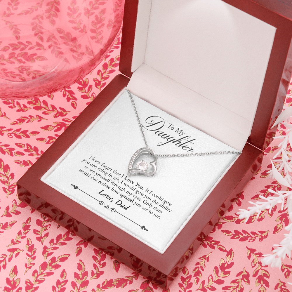 To My Daughter | Love Dad | Heart Necklace