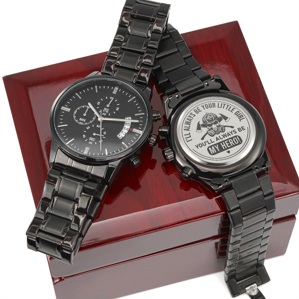 Gift For Fireman Dad | Stainless Steel Watch