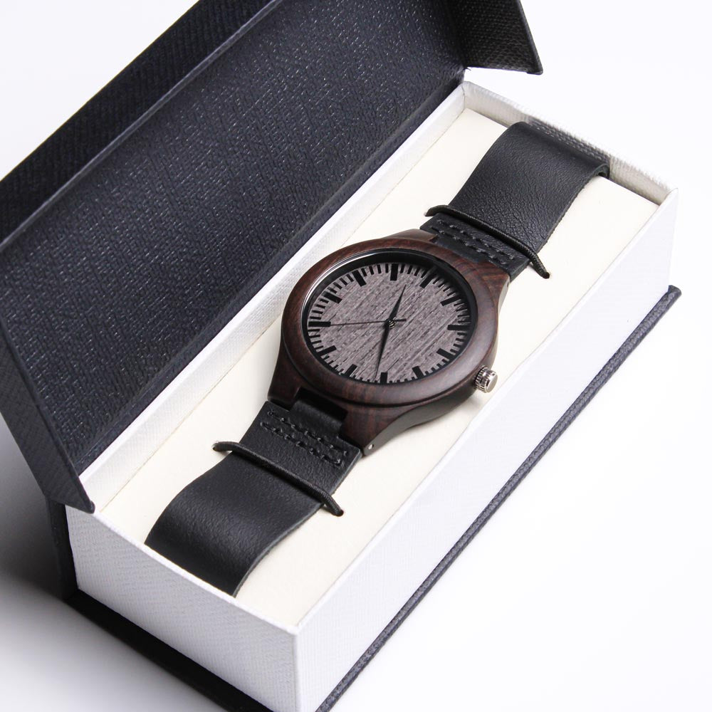 Gift For Dad | Thank You For Being My Mentor | Engraved Wooden Watch