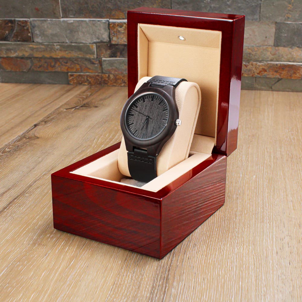 Gift For Dad | You Are My Hero | Engraved Wooden Watch