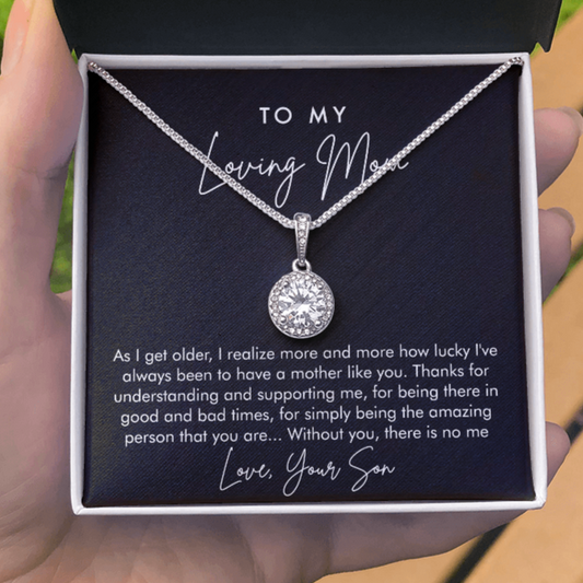 To My Loving Mom | I'm Lucky To Have You | Eternal Hope Necklace