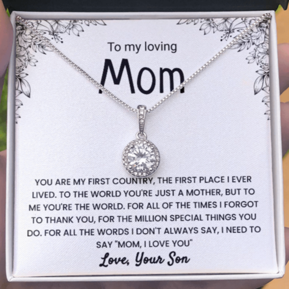 To My Loving Mom | Thank You & I Love You | Eternal Hope Necklace
