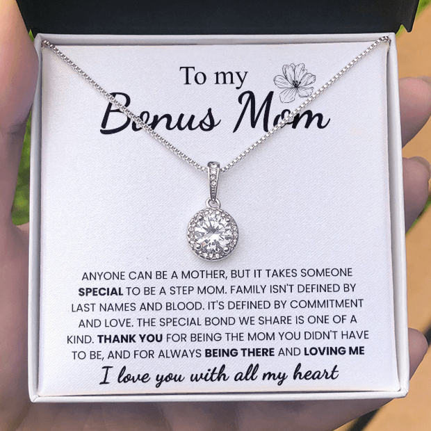 To My Bonus Mom | Thank You For Loving Me | Eternal Hope Necklace