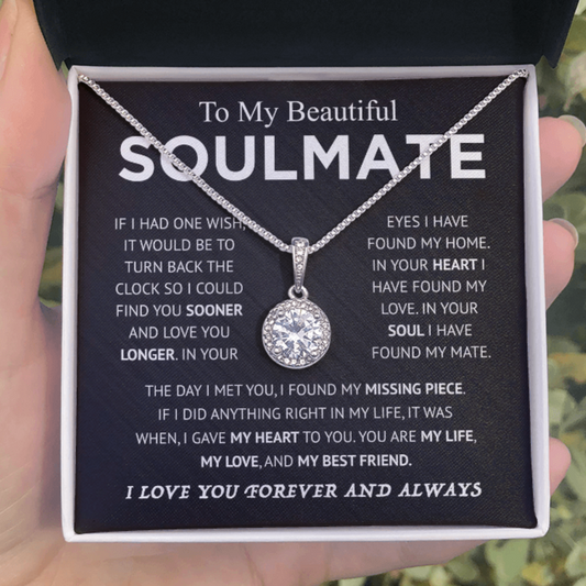 To My Beautiful Soulmate | You Are My Missing Piece | Necklace