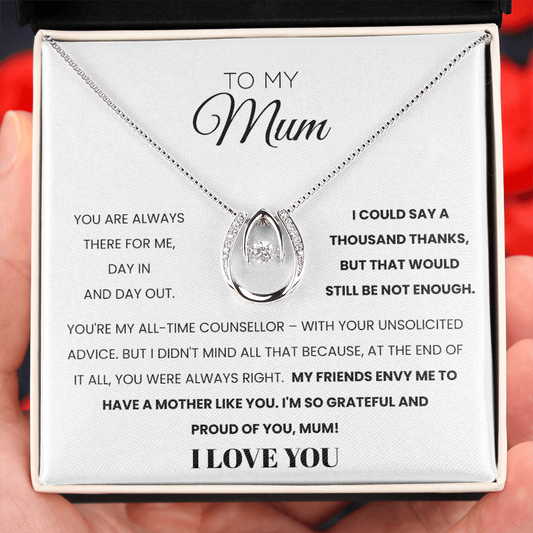 To My Mum | I'm Grateful And Proud Of You | Necklace
