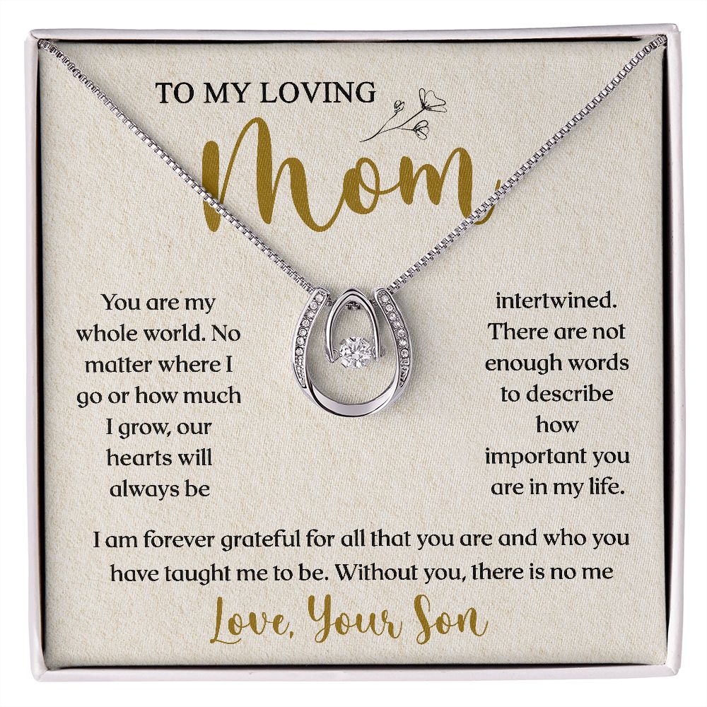 To My Loving Mom | You Are Important To Me | Lucky In Love Necklace