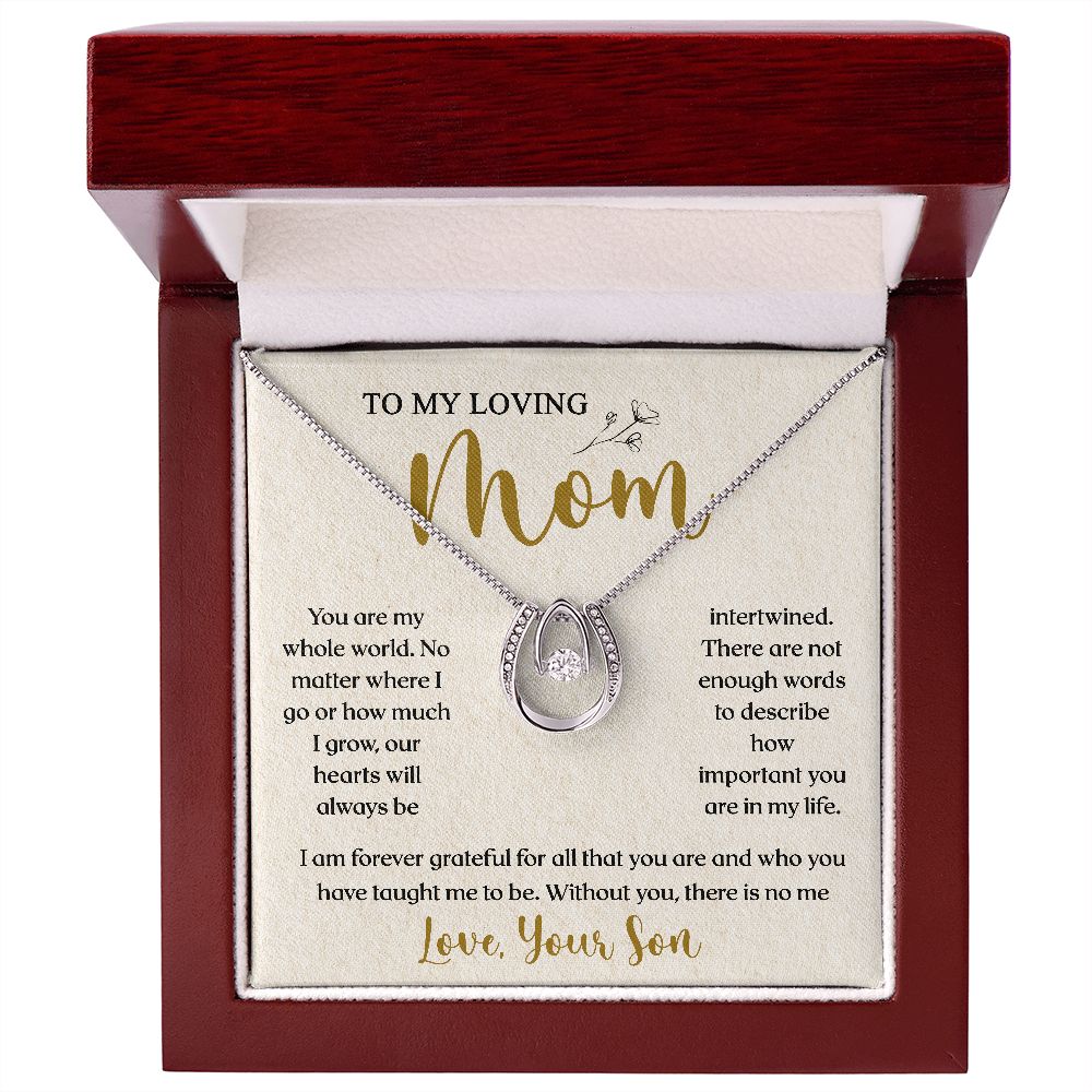 To My Loving Mom | You Are Important To Me | Lucky In Love Necklace