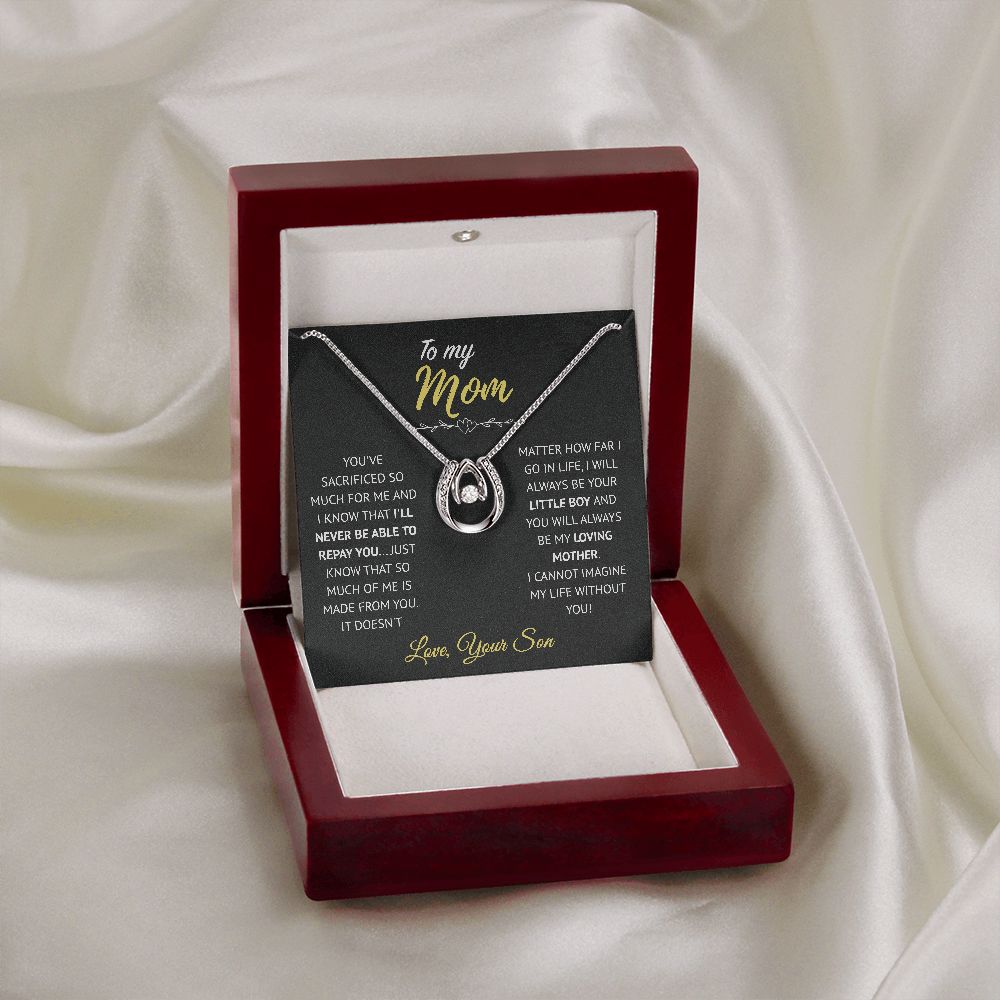 To My Mom | I Can't Imagine Life Without You | Lucky In Love Necklace
