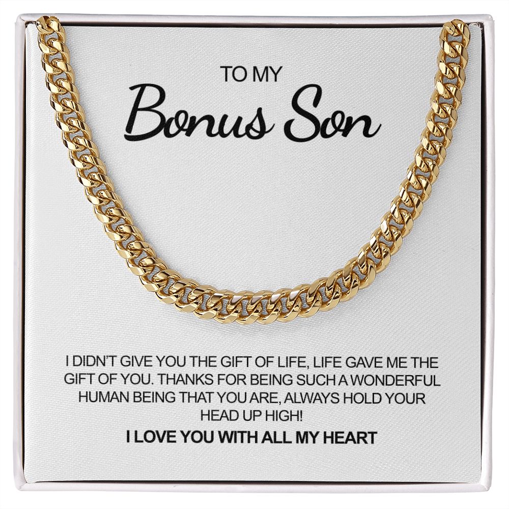 To My Bonus Son | Always Hold Your Head Up High | Necklace
