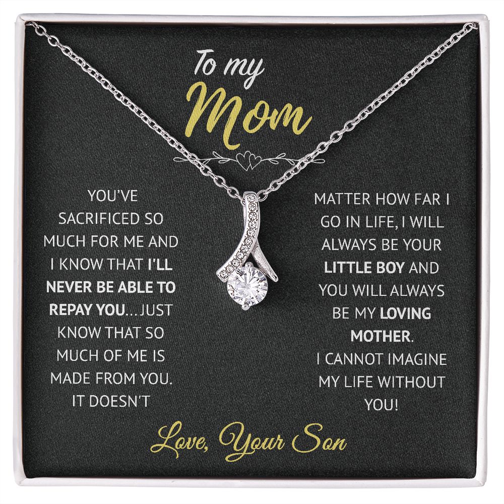 To My Mom | I Can't Imagine Life Without You | Alluring Beauty Necklace
