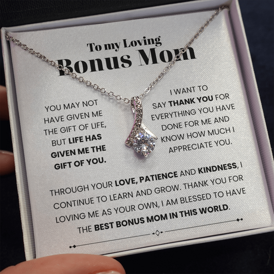 To My Loving Bonus Mom | I Am Blessed To Have You | Alluring Beauty Necklace