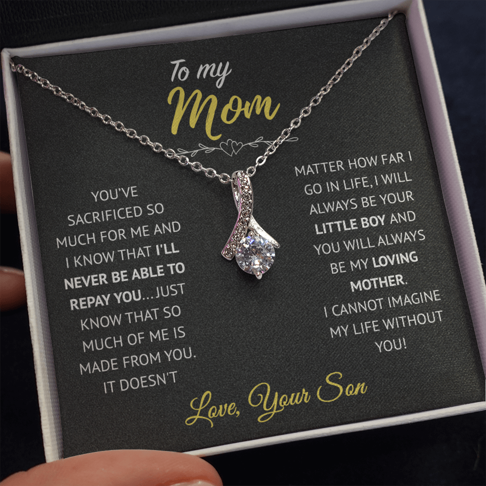 To My Mom | I Can't Imagine Life Without You | Alluring Beauty Necklace