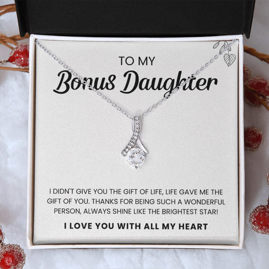 To My Bonus Daughter | Shine Like The Brightest Star | Necklace