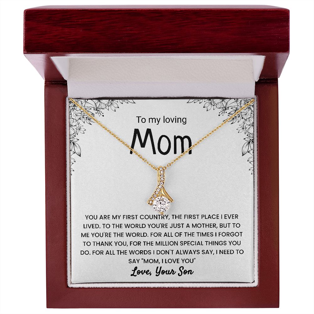 To My Loving Mom | Thank You & I Love You |  Alluring Beauty Necklace