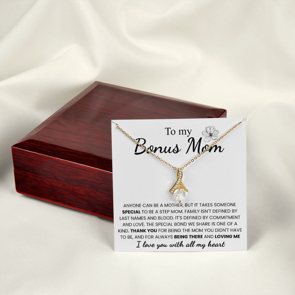To My Bonus Mom | Thank You For Loving Me | Alluring Beauty Necklace