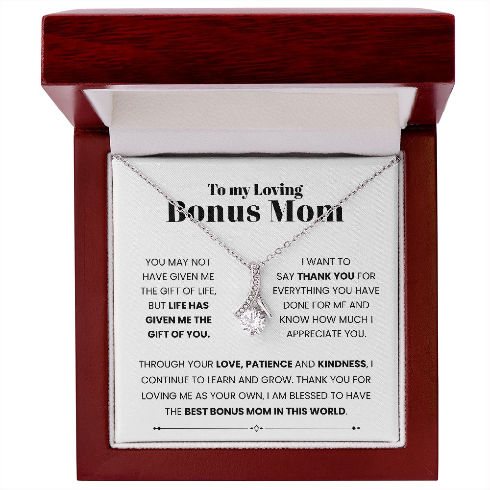 To My Loving Bonus Mom | I Am Blessed To Have You | Alluring Beauty Necklace