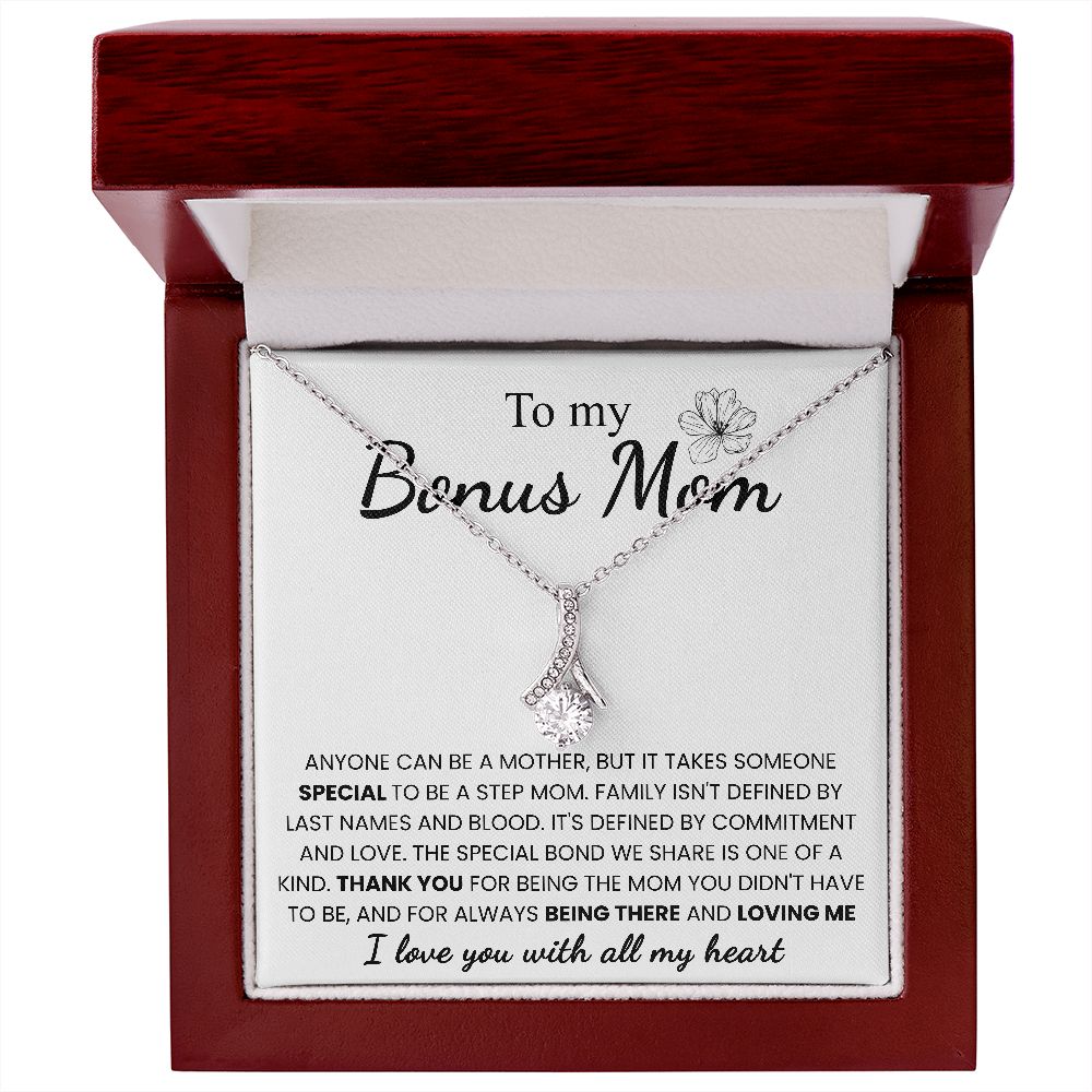 To My Bonus Mom | Thank You For Loving Me | Alluring Beauty Necklace