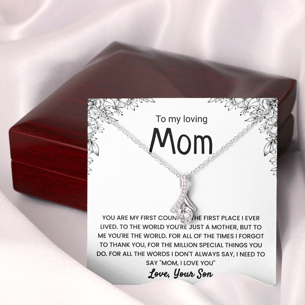 To My Loving Mom | Thank You & I Love You |  Alluring Beauty Necklace