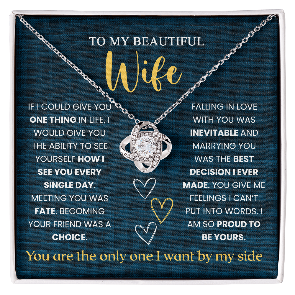 To My Beautiful Wife | You Are The Best Decision I Made | Necklace