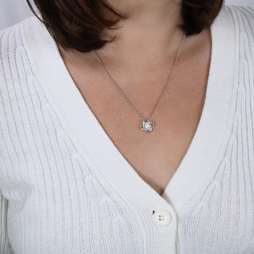 To My Loving Mom | I'm Lucky To Have You | Love Knot Necklace