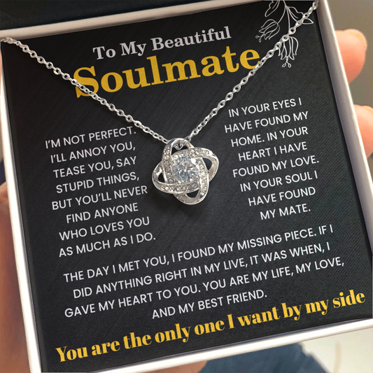 To My Beautiful Soulmate | You Are My Life, Love And Bestfriend | Necklace