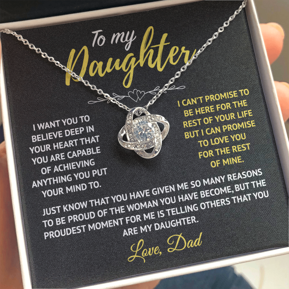 To My Daughter | I Am Proud That You Are My Daughter | Necklace