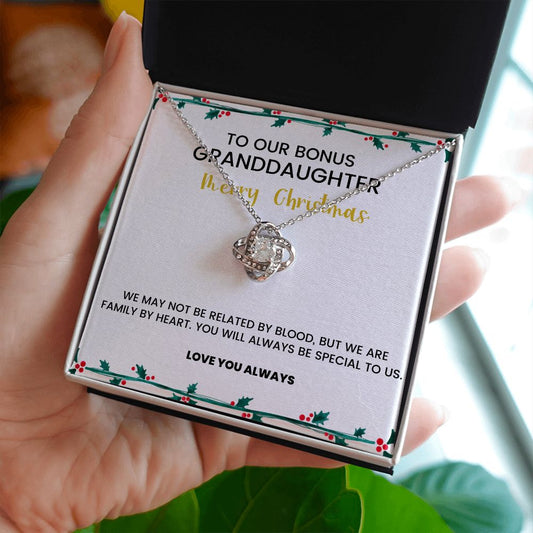 To OUR Bonus Granddaughter | We Are Family By Heart | Necklace