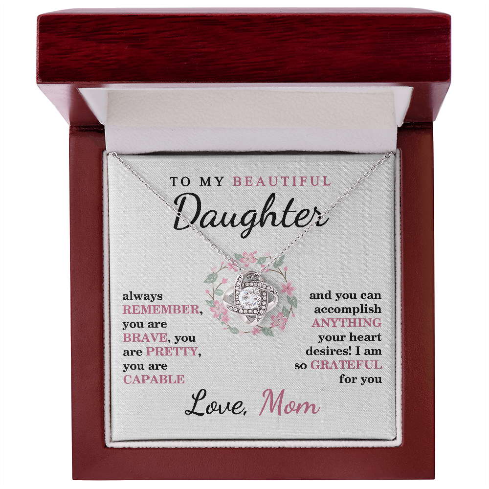 To My Beautiful Daughter | I Am So Grateful For You | Necklace From Mom