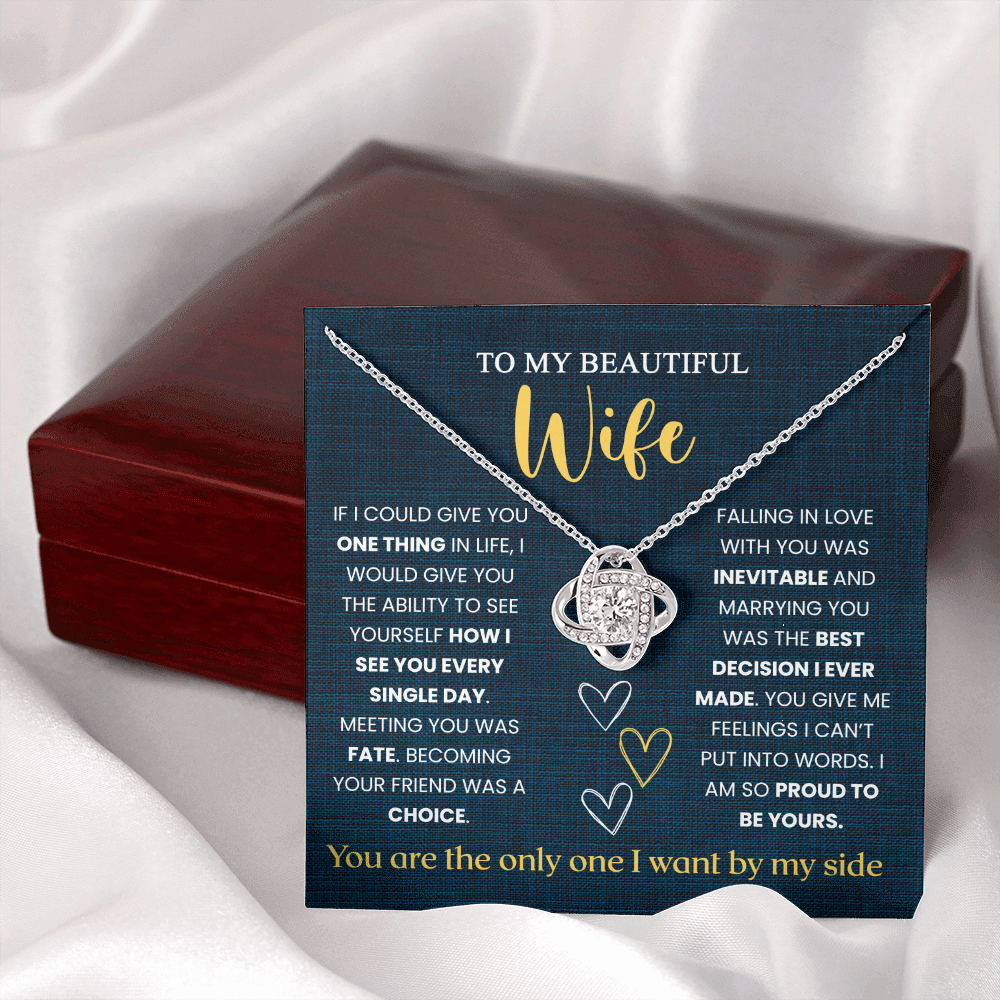 To My Beautiful Wife | You Are The Best Decision I Made | Necklace