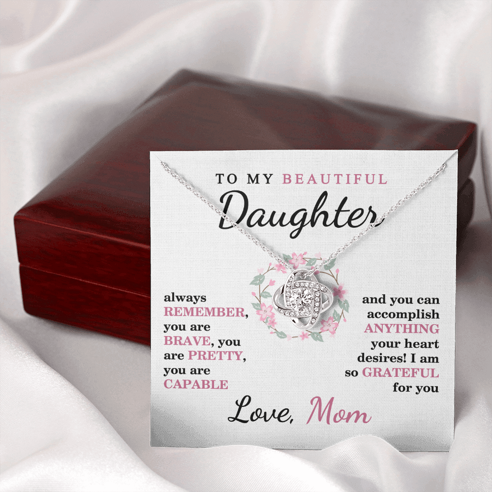 To My Beautiful Daughter | I Am So Grateful For You | Necklace From Mom