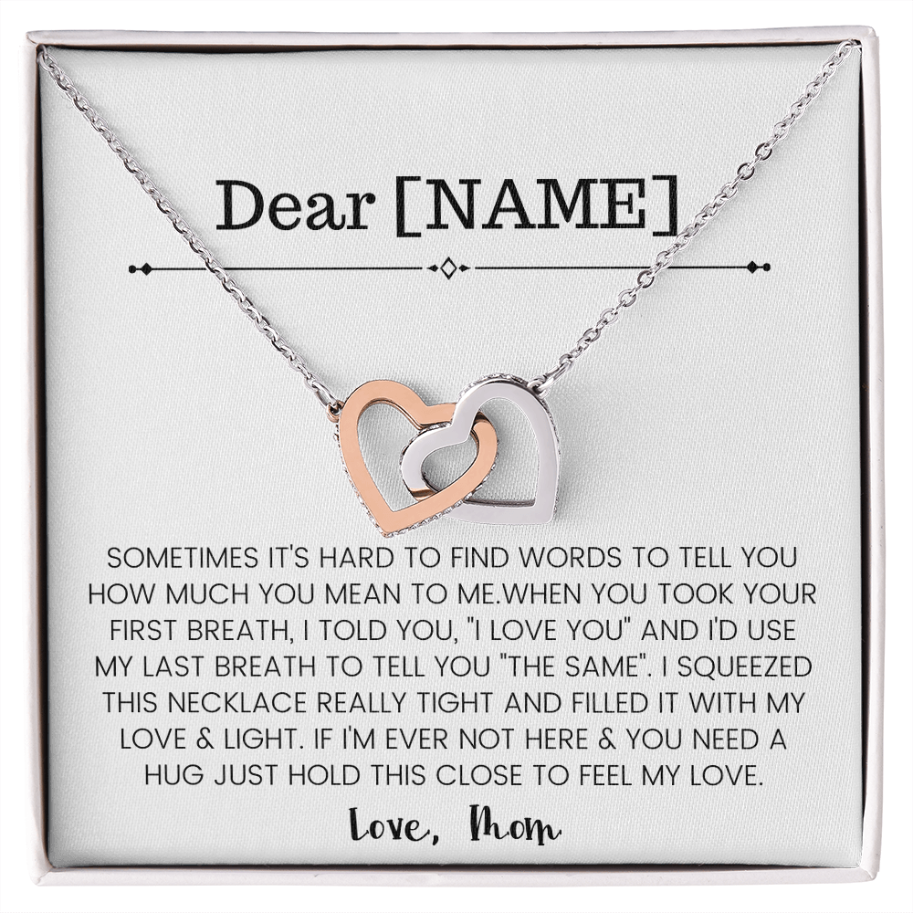 Daughter Necklace From Mom | I Love You | Personalize It Now
