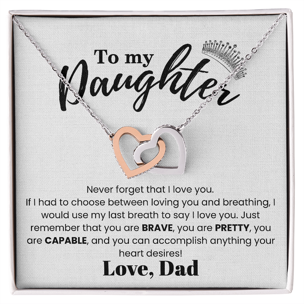 To My Daughter | Never Forget That I Love You | Necklace From Dad